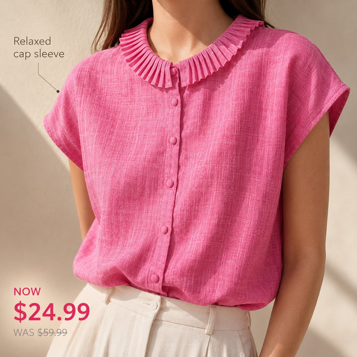 Pleatra Ruffle Collar Blouse — ce_pivot_side_04