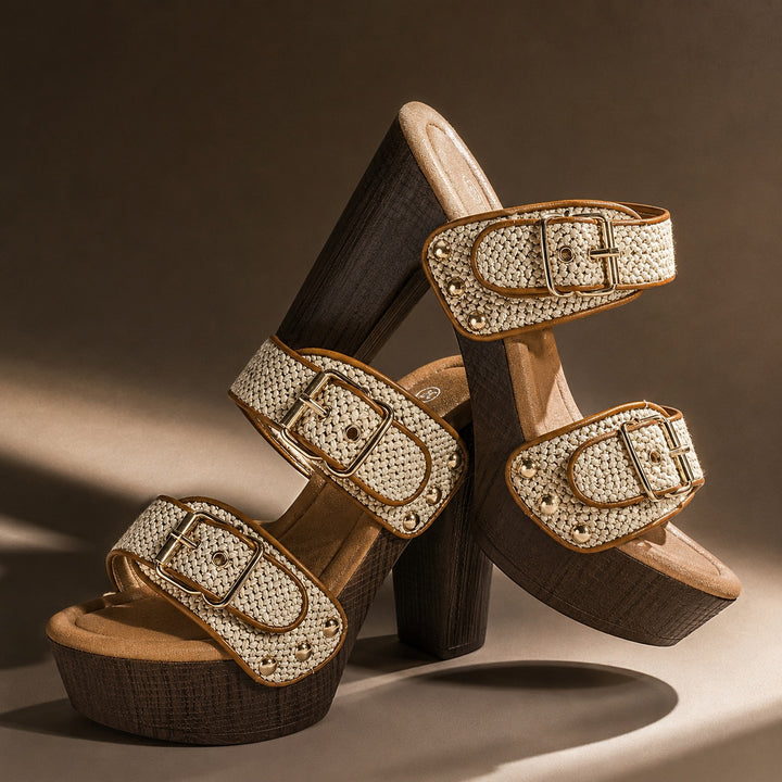 Rafia Buckled Platform Sandals — ce_metastatic_03