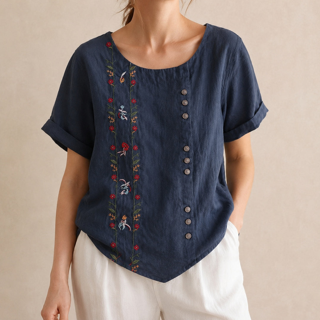 Ricamo Floral-Embroidered Linen Blouse — ce_metastatic_01