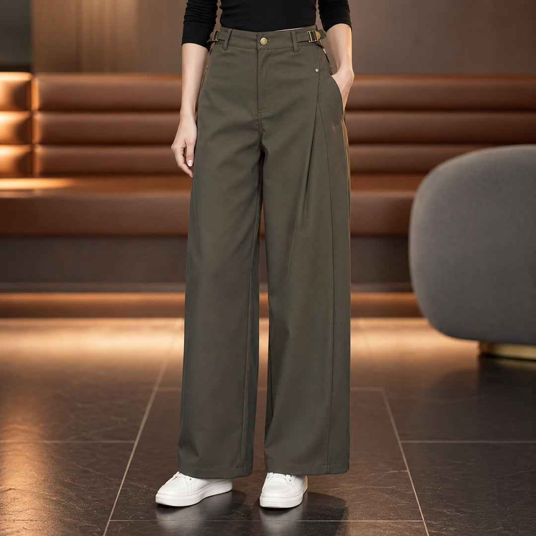 Salerno Wrap-Front Wide-Leg Trousers