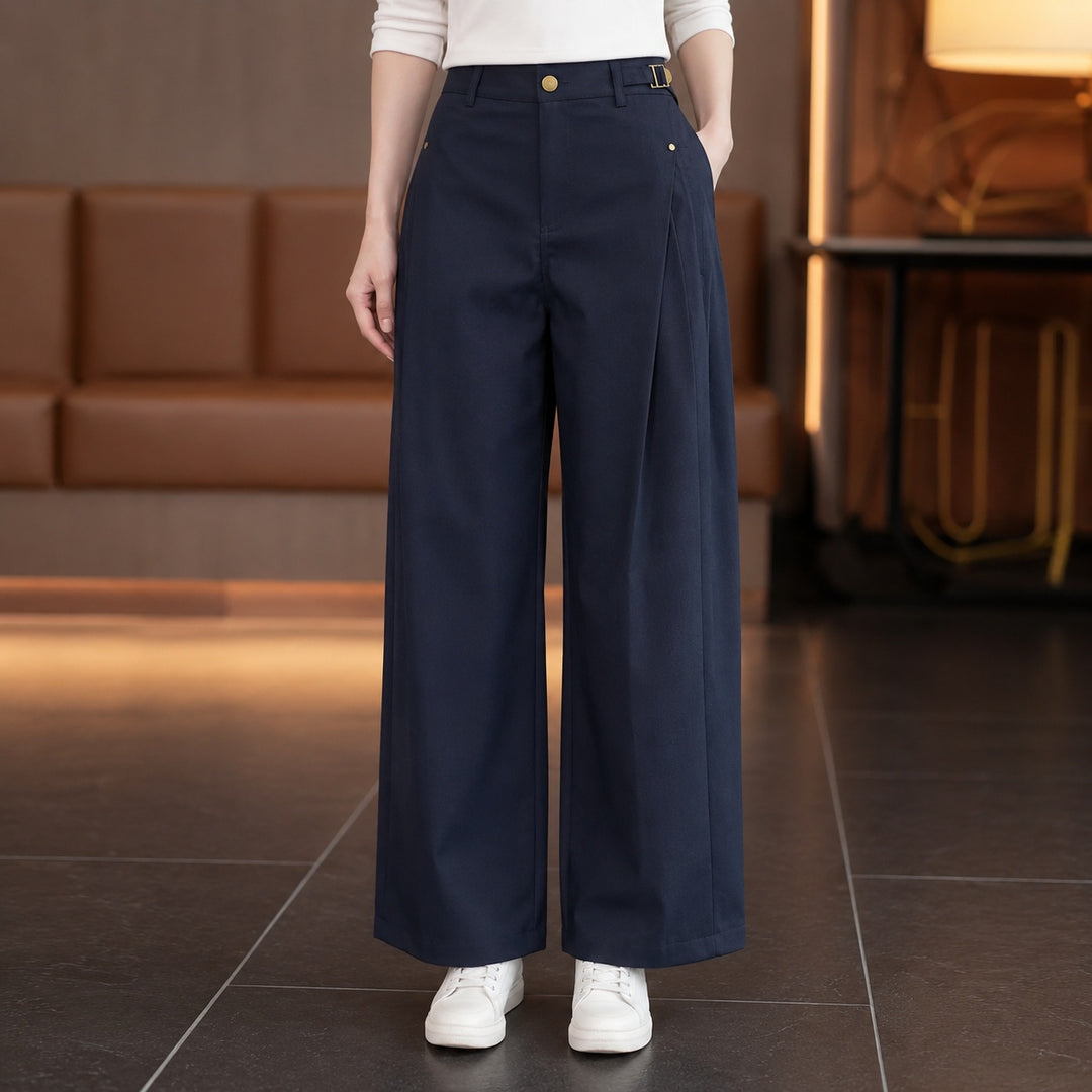 Salerno Wrap-Front Wide-Leg Trousers