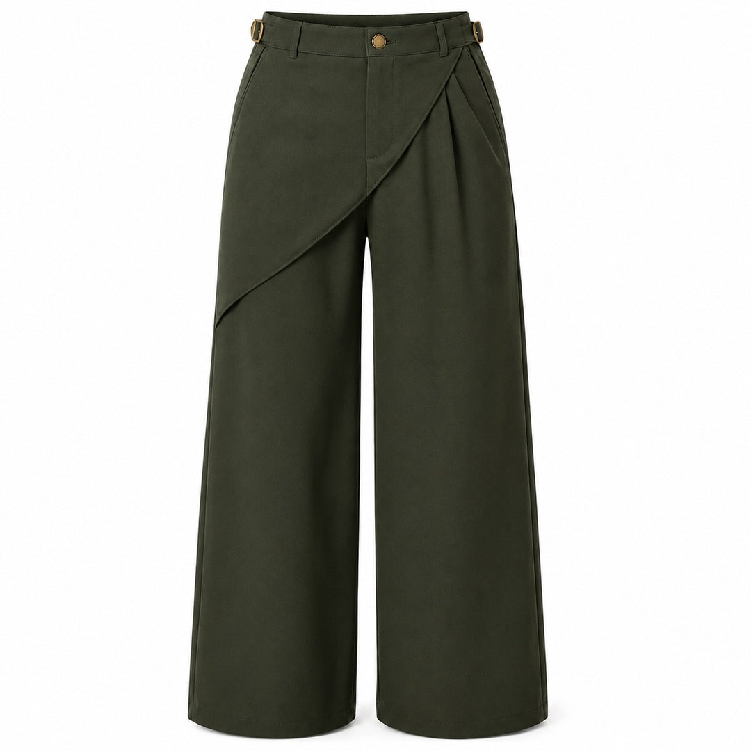 Salerno Wrap-Front Wide-Leg Trousers