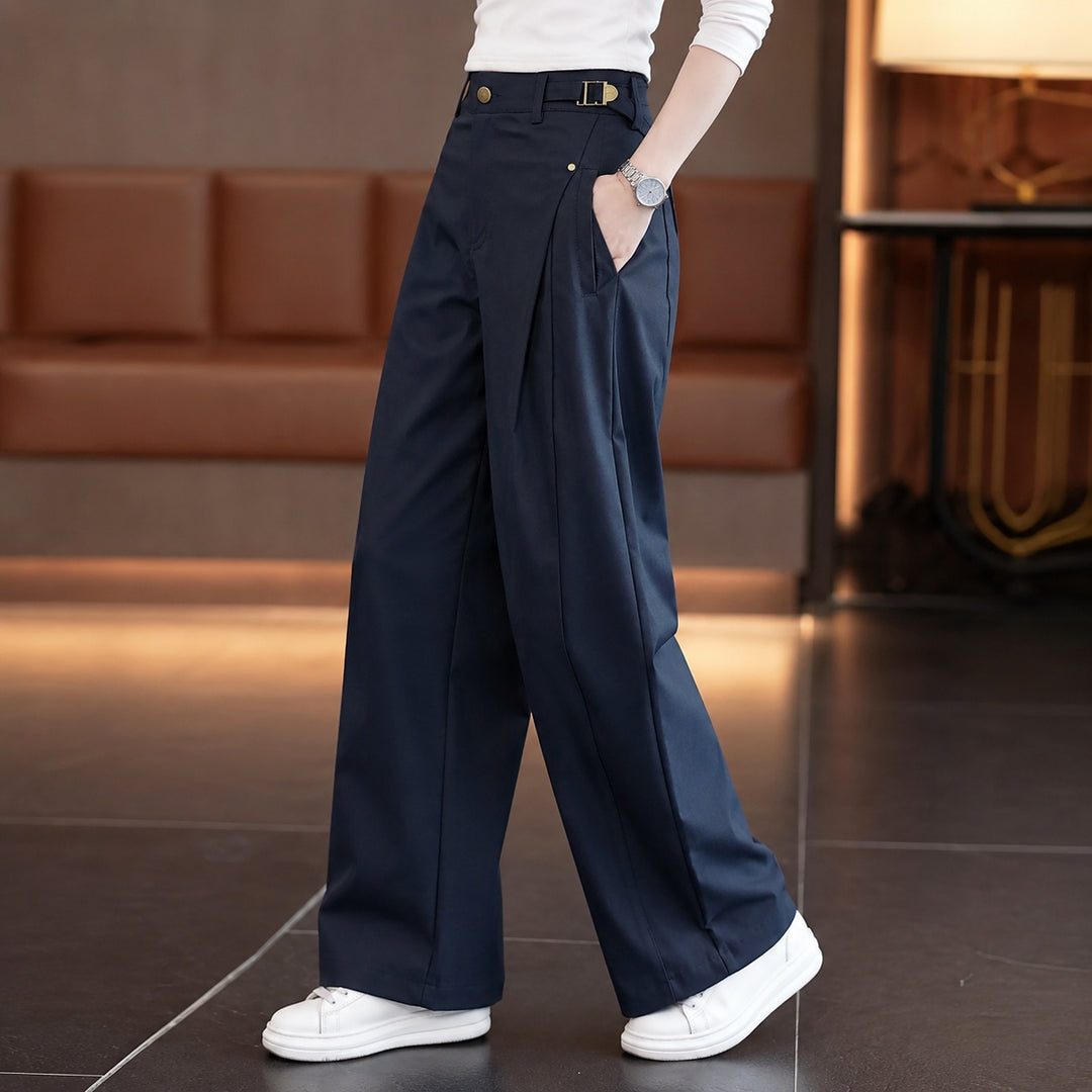 Salerno Wrap-Front Wide-Leg Trousers