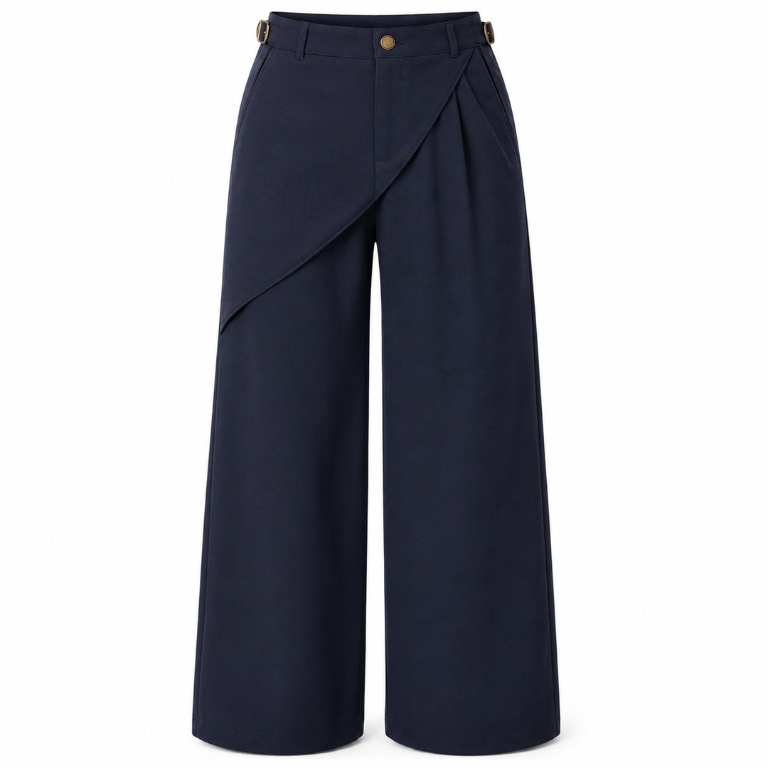 Salerno Wrap-Front Wide-Leg Trousers