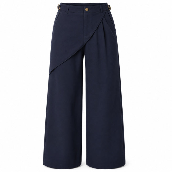 Salerno Wrap-Front Wide-Leg Trousers