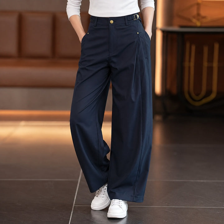Salerno Wrap-Front Wide-Leg Trousers