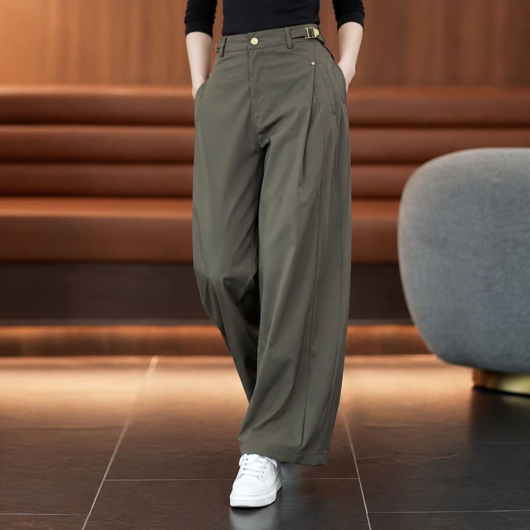 Salerno Wrap-Front Wide-Leg Trousers