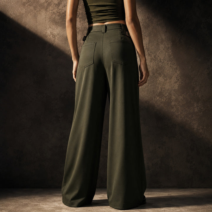 Salerno Wrap-Front Wide-Leg Trousers