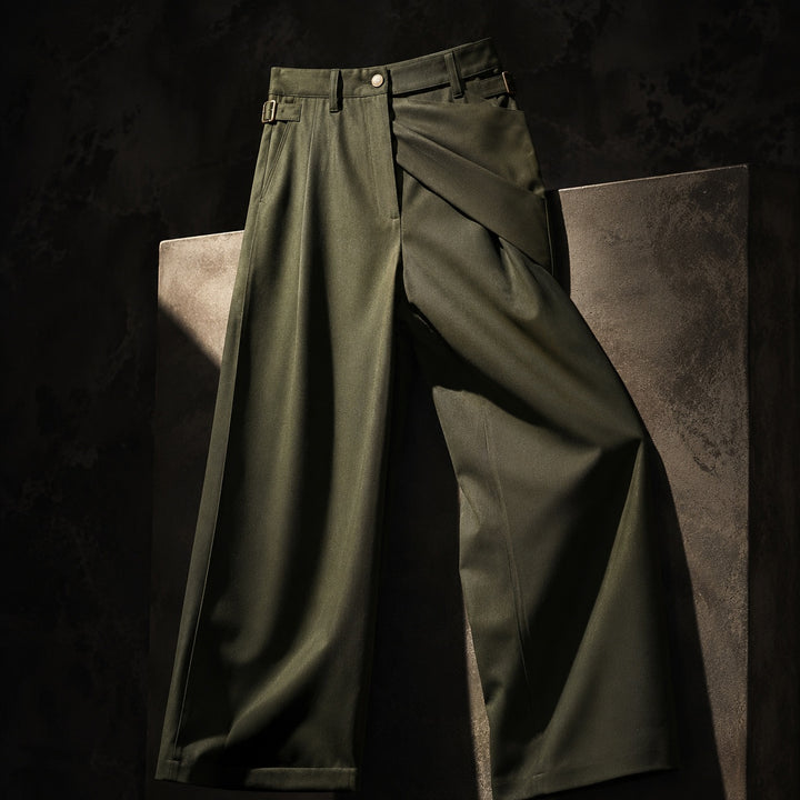 Salerno Wrap-Front Wide-Leg Trousers