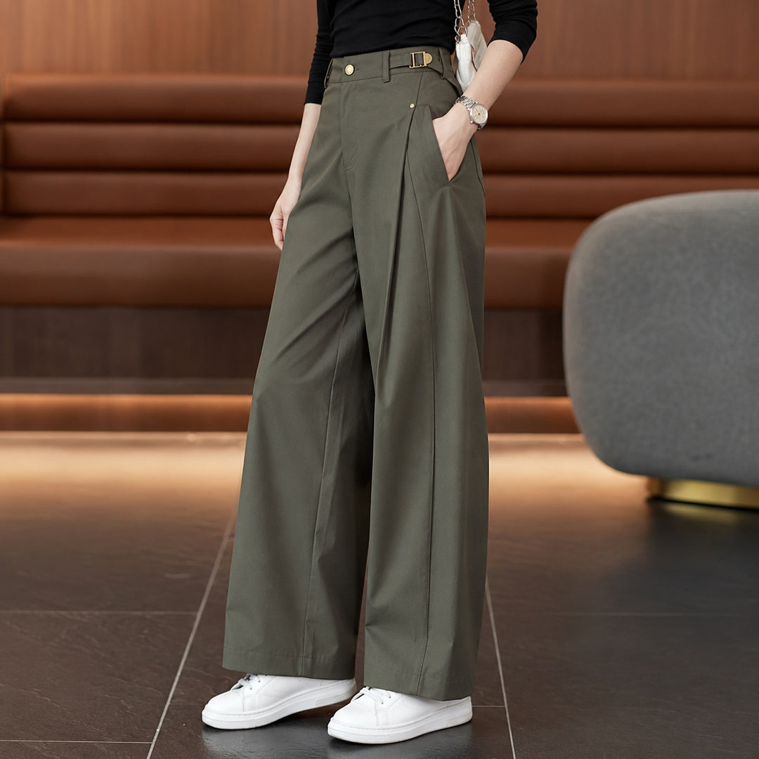 Salerno Wrap-Front Wide-Leg Trousers