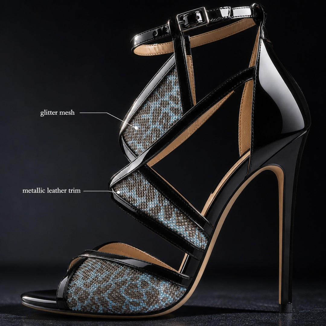 Sciantosa Glitter Cross-Strap Stilettos — ce_metastatic_06