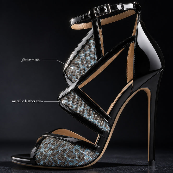 Sciantosa Glitter Cross-Strap Stilettos — ce_metastatic_06