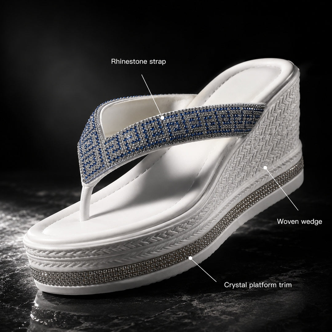 Scintilla Rhinestone Wedge Flip-Flops — ce_metastatic_04