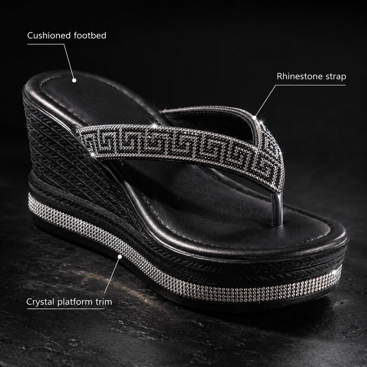 Scintilla Rhinestone Wedge Flip-Flops — ce_metastatic_06