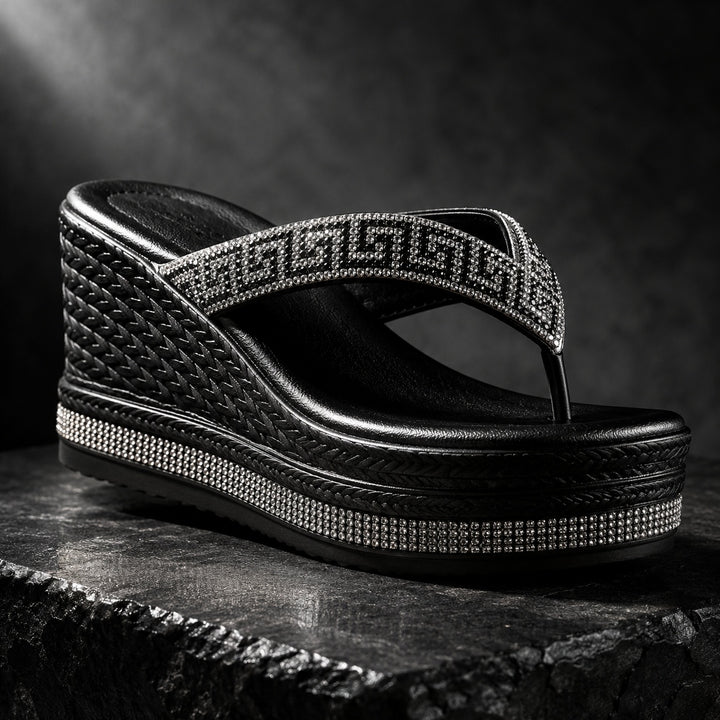 Scintilla Rhinestone Wedge Flip-Flops — ce_metastatic_08