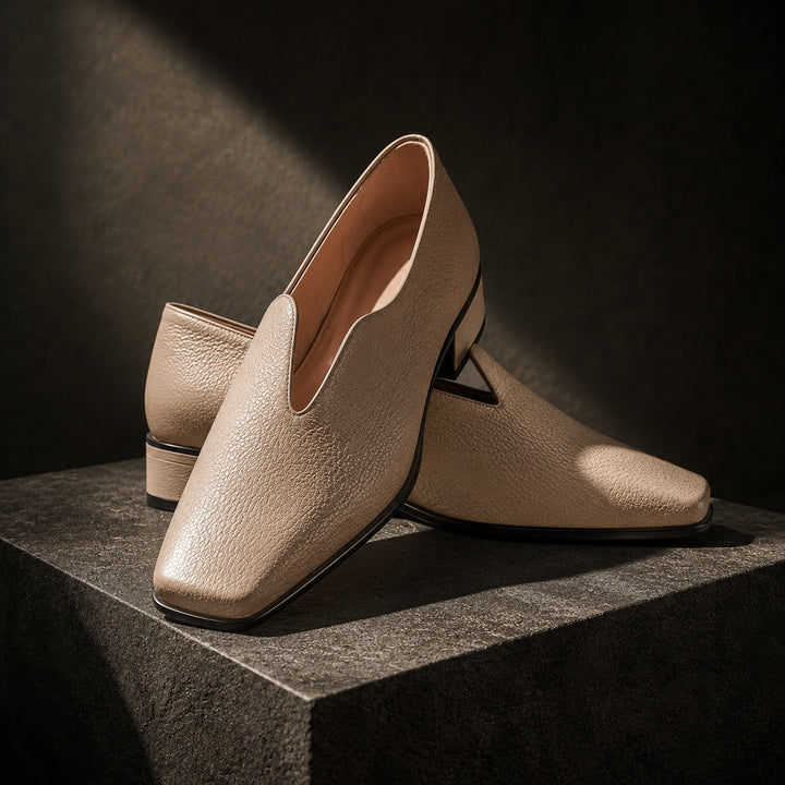 Semplicita Square-Toe Slip-On Loafers — ce_metastatic_02