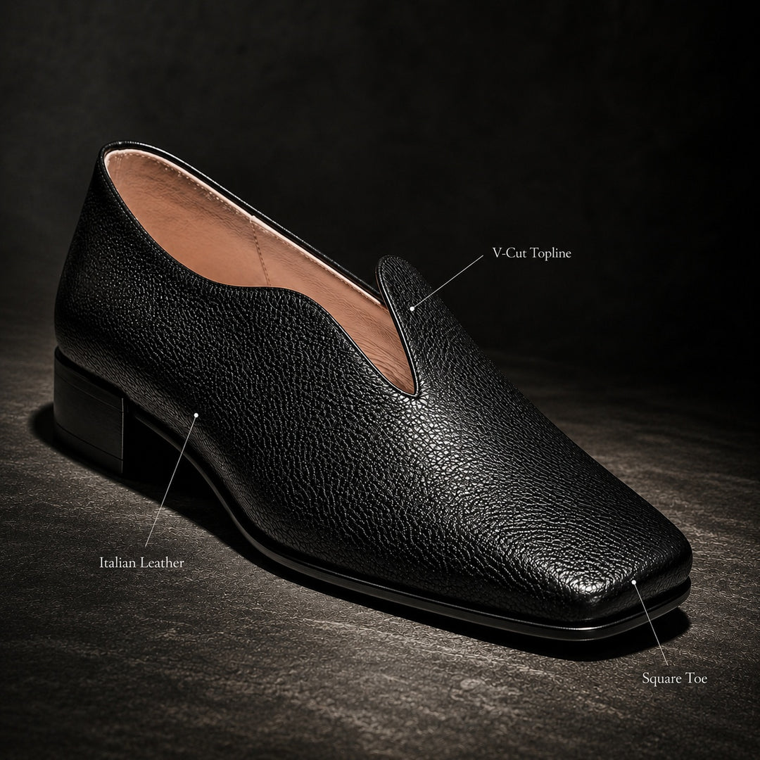 Semplicita Square-Toe Slip-On Loafers — ce_metastatic_04