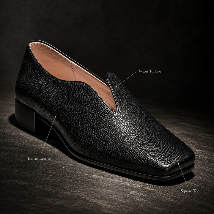Semplicita Square-Toe Slip-On Loafers — ce_metastatic_04