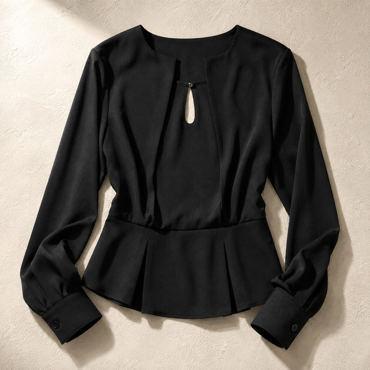 Serafina Keyhole Peplum Blouse — ce_soul_s1_01