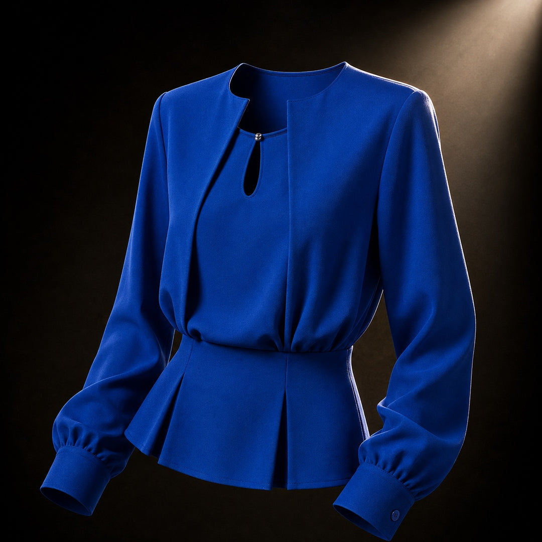 Serafina Keyhole Peplum Blouse — ce_soul_s3_01