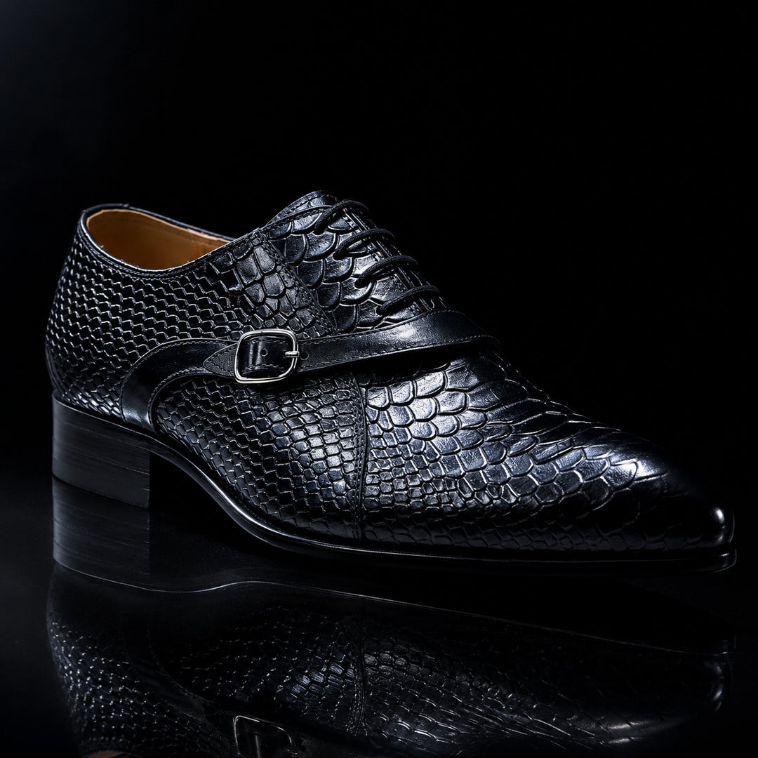 Serpente Python-Embossed Monk Shoes — ce_metastatic_01