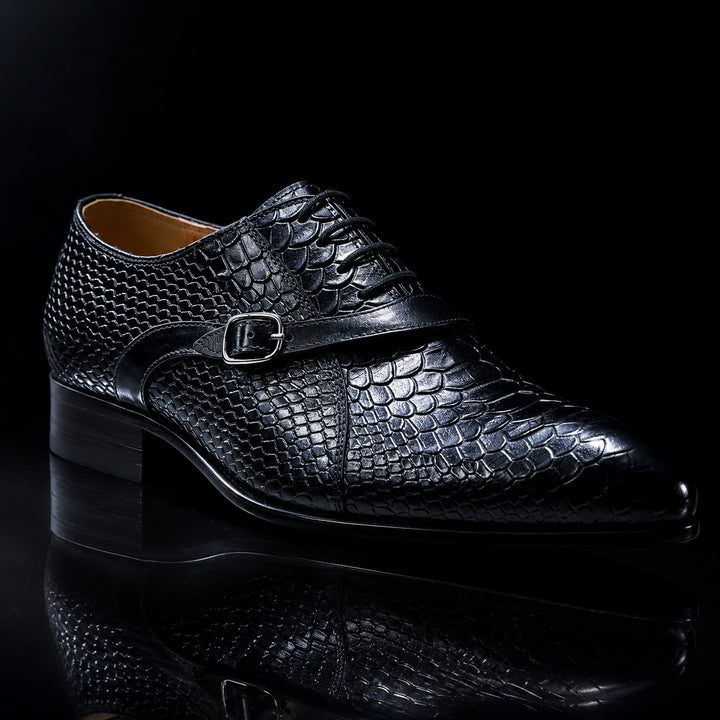 Serpente Python-Embossed Monk Shoes — ce_metastatic_01