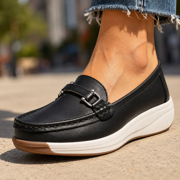 Signorina Buckle Leather Loafers — ce_brooklyn_s2_01