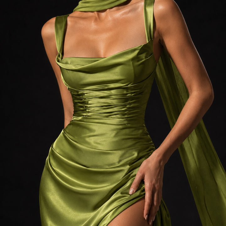 Sirena Draped Satin Maxi Dress — ce_studio_01