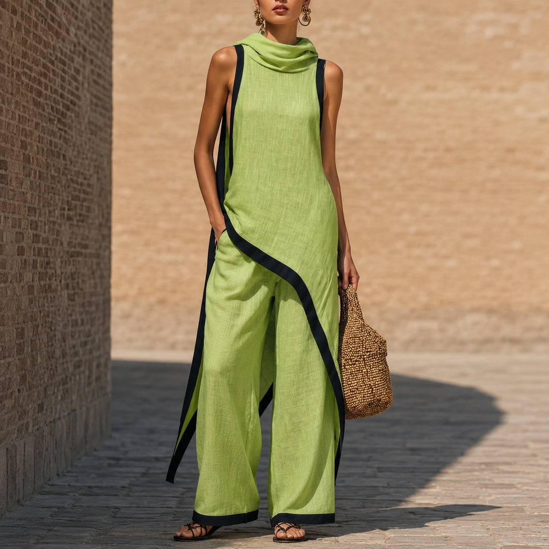Sirocco Contrast-Trim Sleeveless Set — ce_pivot_front_02