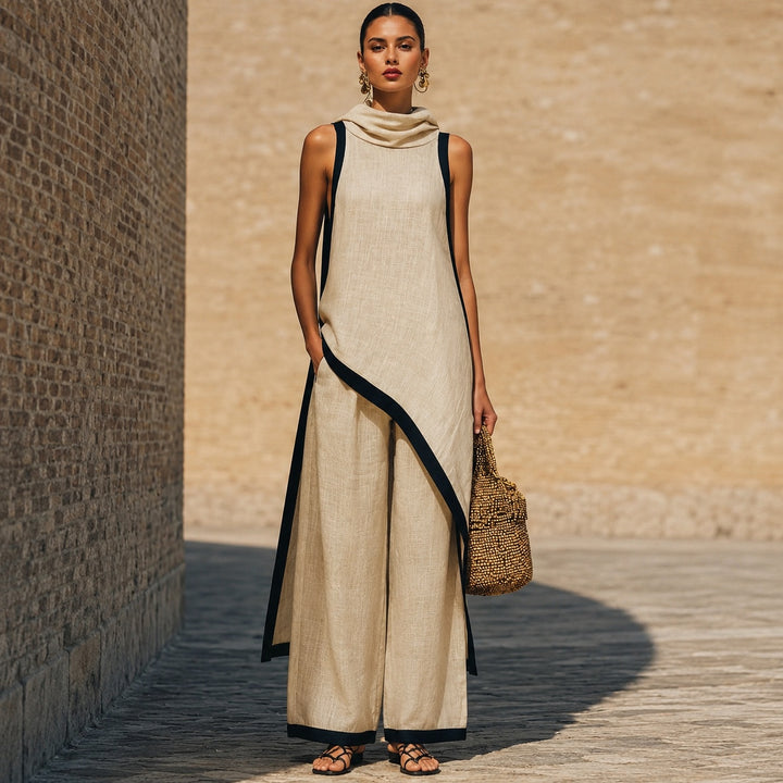 Sirocco Contrast-Trim Sleeveless Set — ce_pivot_front_03