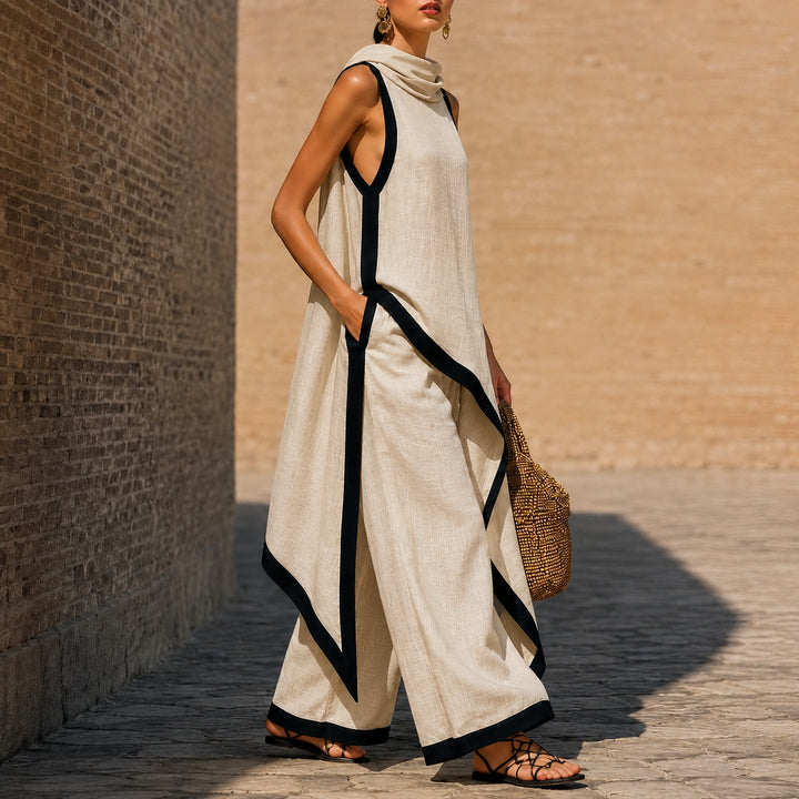 Sirocco Contrast-Trim Sleeveless Set — ce_pivot_side_05