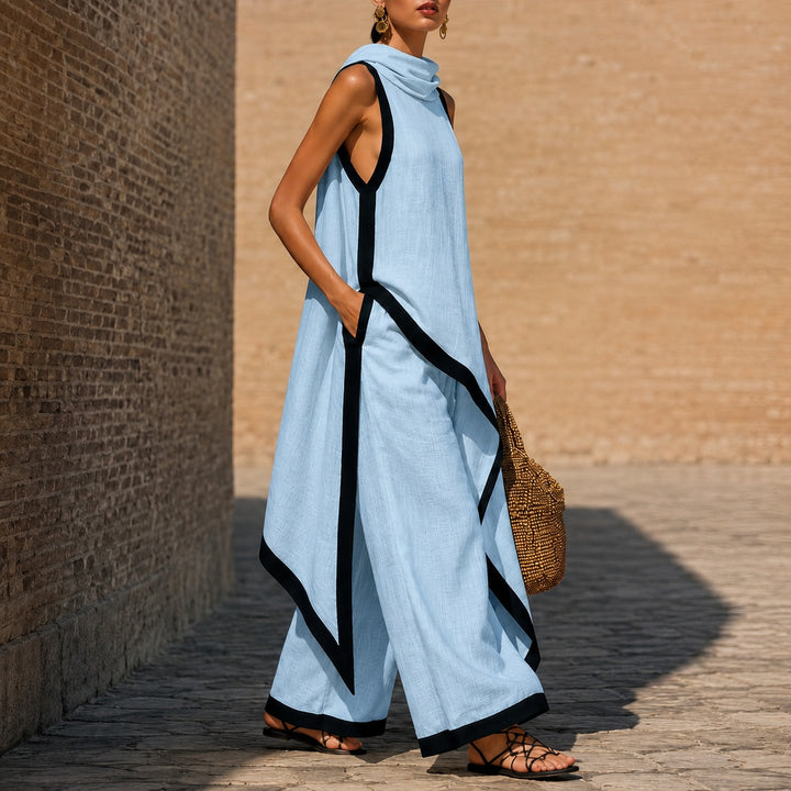 Sirocco Contrast-Trim Sleeveless Set — ce_pivot_side_08