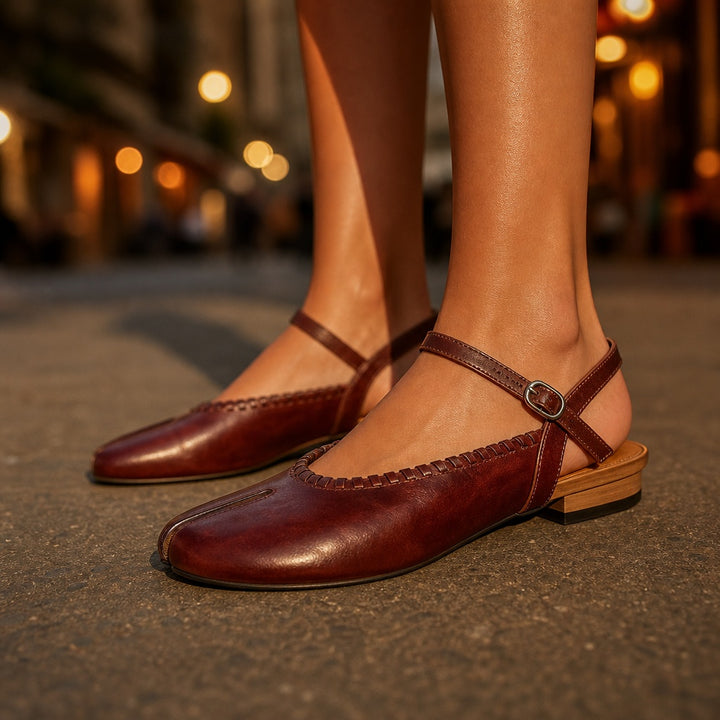 Tabion Split-Toe Mary Janes — brooklyn_apricot
