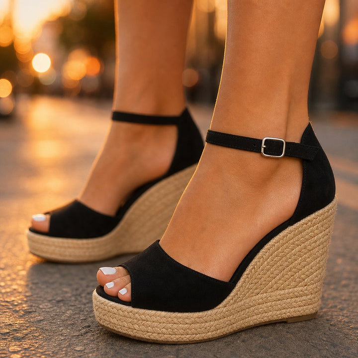 Tessa Espadrille Wedges — brooklyn_black