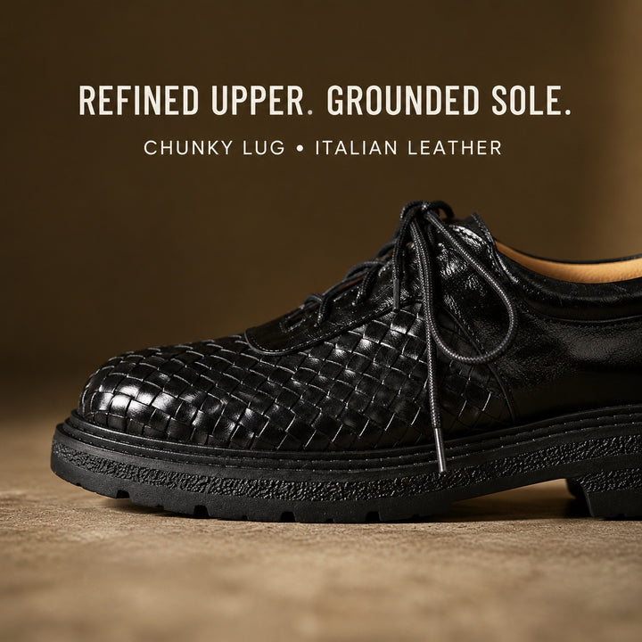 Tressa Woven Leather Oxfords — 04_lug_sole_detail