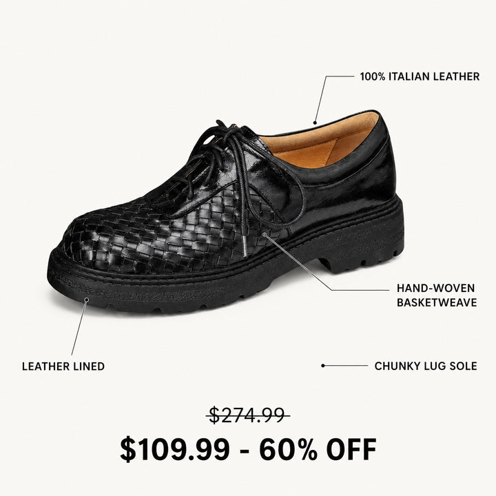Tressa Woven Leather Oxfords — 07_feature_callout_stack
