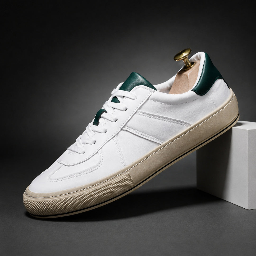 Verdello Heel-Tab Court Sneakers — ce_angle_01