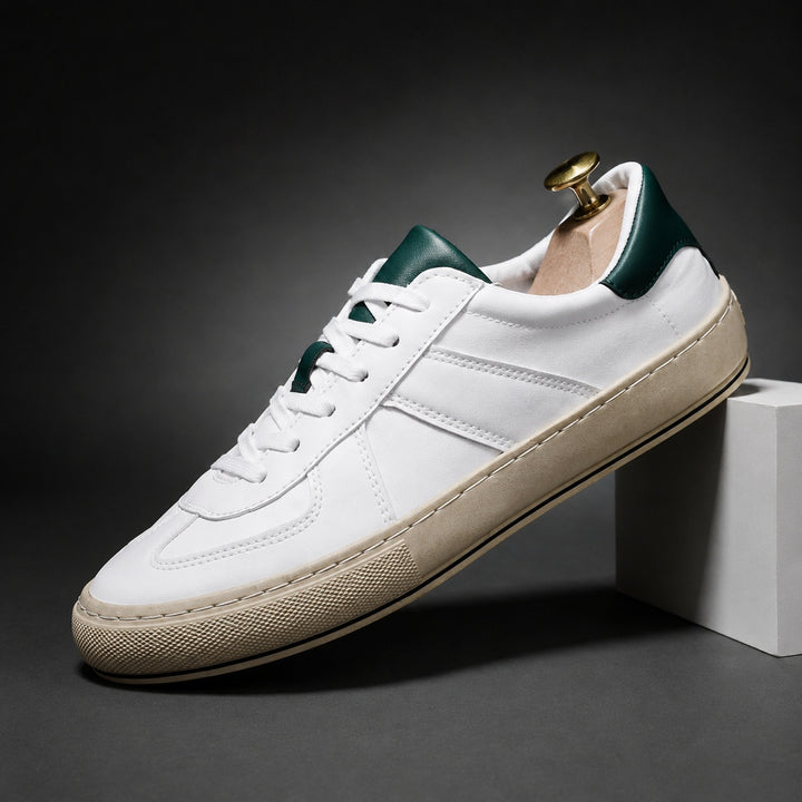 Verdello Heel-Tab Court Sneakers — ce_angle_01