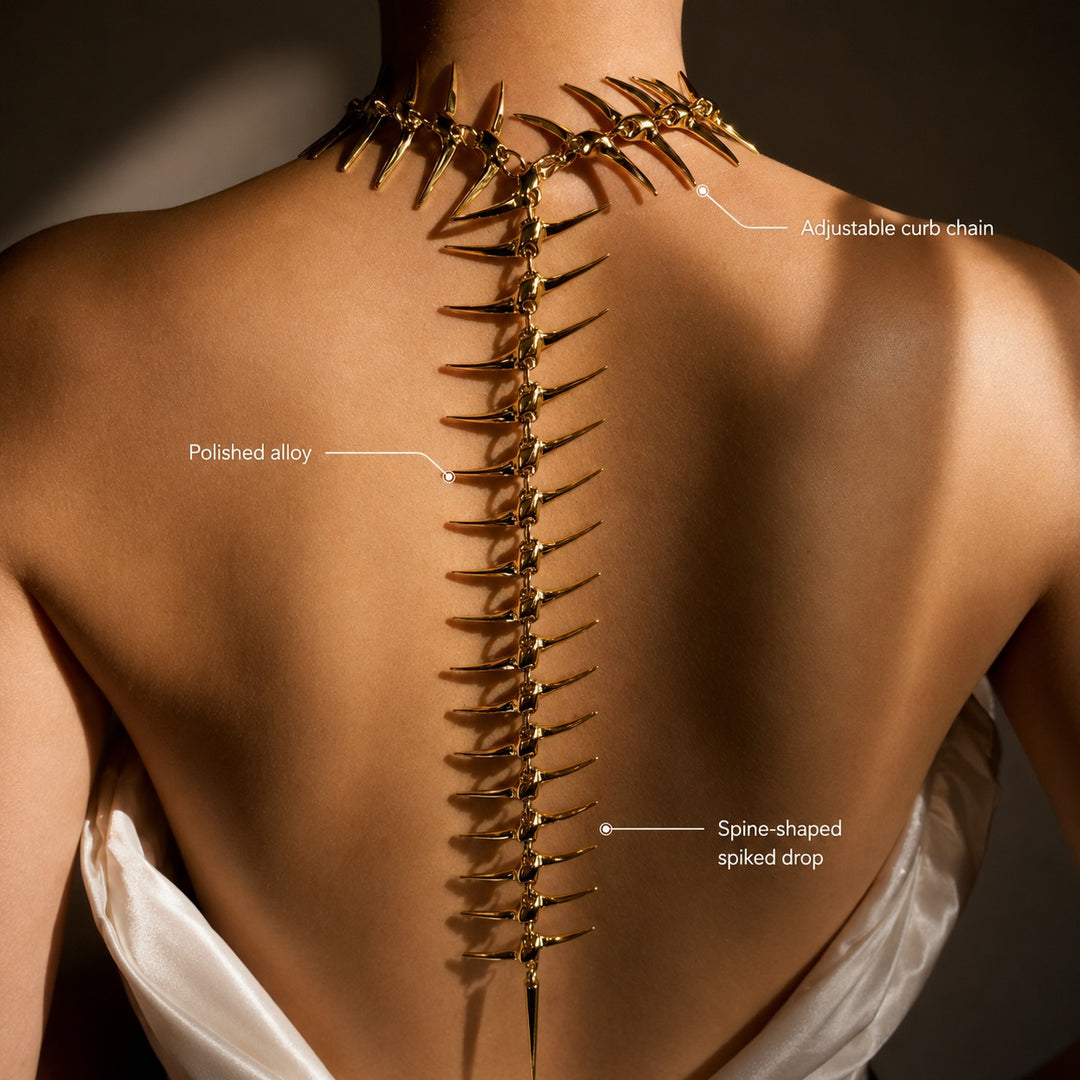 Vertebra Spiked Back Chain Necklace — ce_metastatic_01