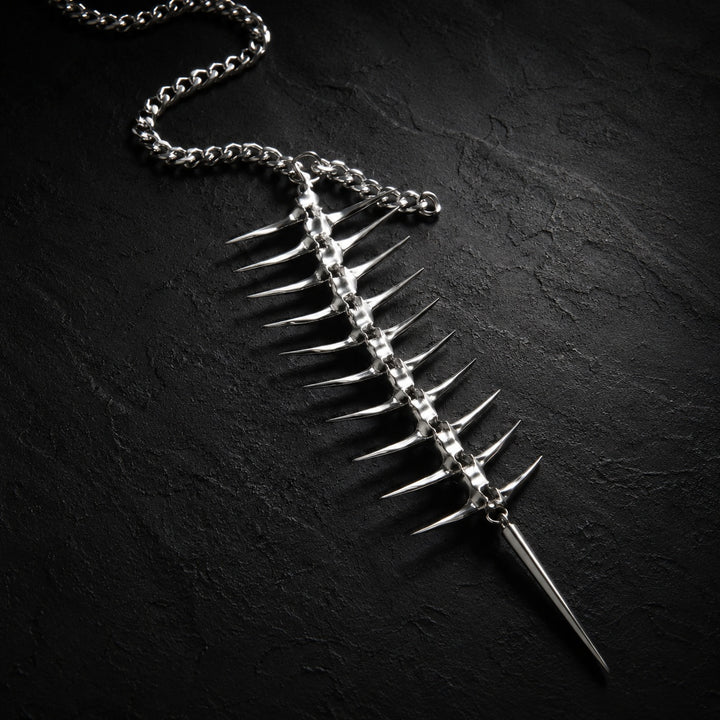 Vertebra Spiked Back Chain Necklace — ce_metastatic_02