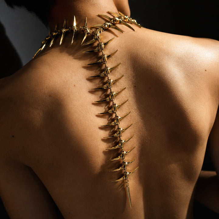 Vertebra Spiked Back Chain Necklace — ce_metastatic_04