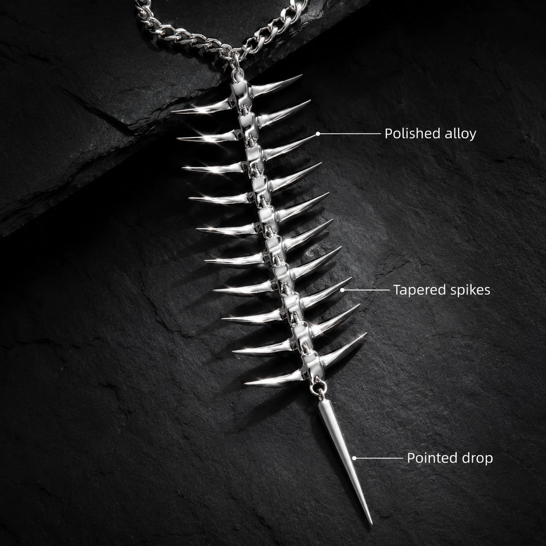 Vertebra Spiked Back Chain Necklace — ce_metastatic_06
