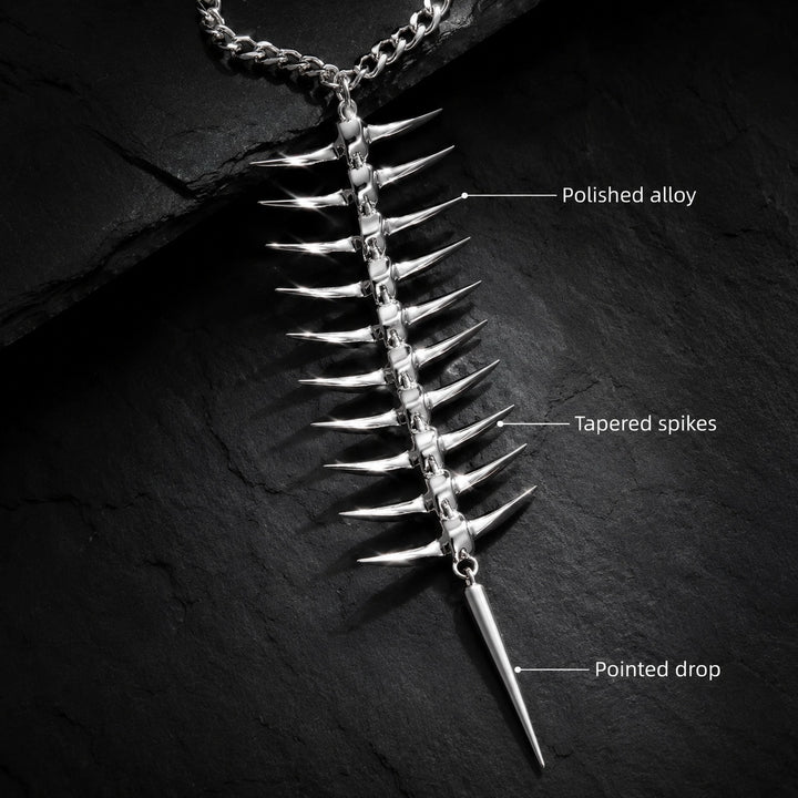 Vertebra Spiked Back Chain Necklace — ce_metastatic_06