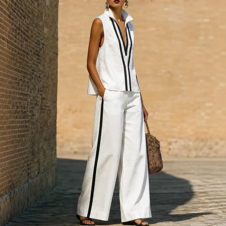 Verticale Contrast-Stripe Sleeveless Set — ce_pivot_side_03