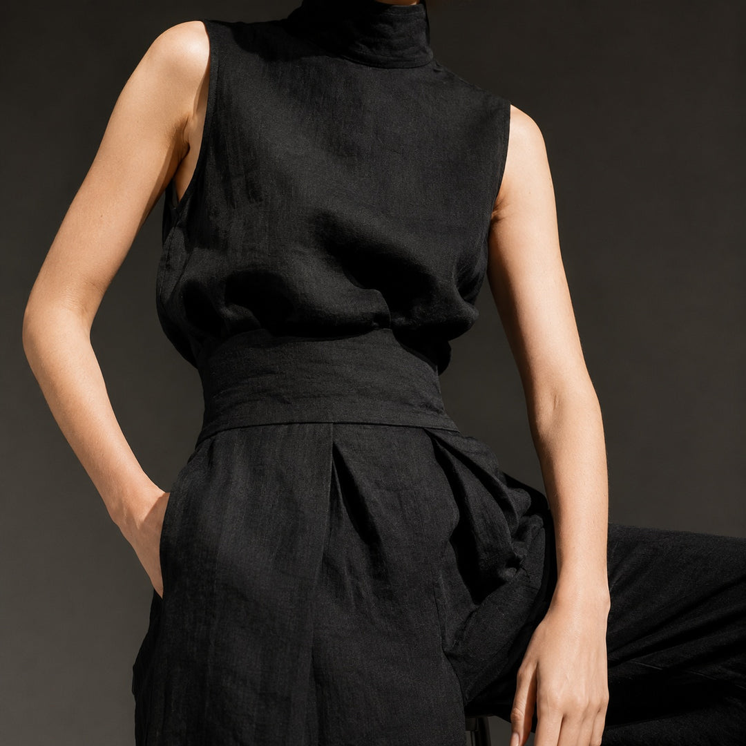 Vestale High-Neck Linen Set — ce_studio_01