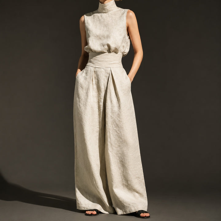 Vestale High-Neck Linen Set — ce_studio_01