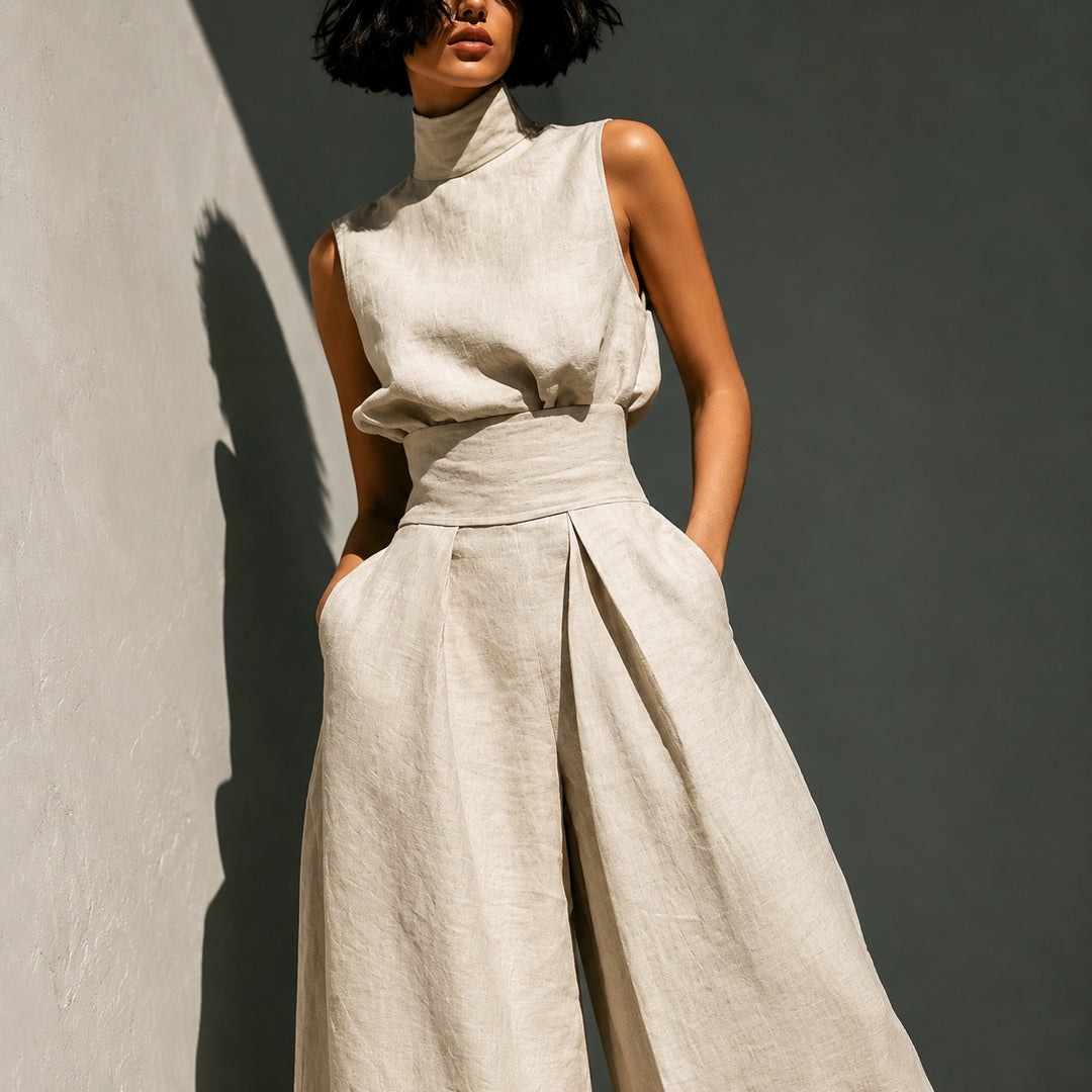 Vestale High-Neck Linen Set — ce_metastatic_02