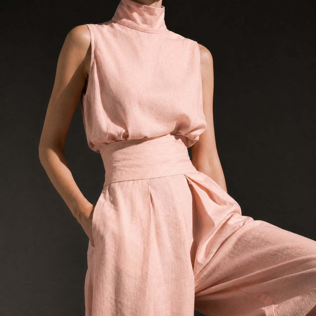 Vestale High-Neck Linen Set — ce_studio_01