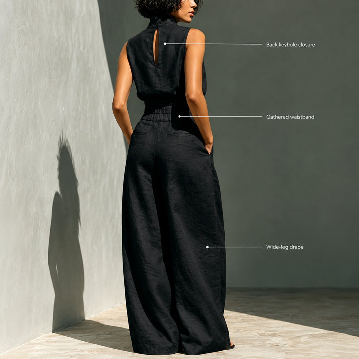 Vestale High-Neck Linen Set — ce_metastatic_08