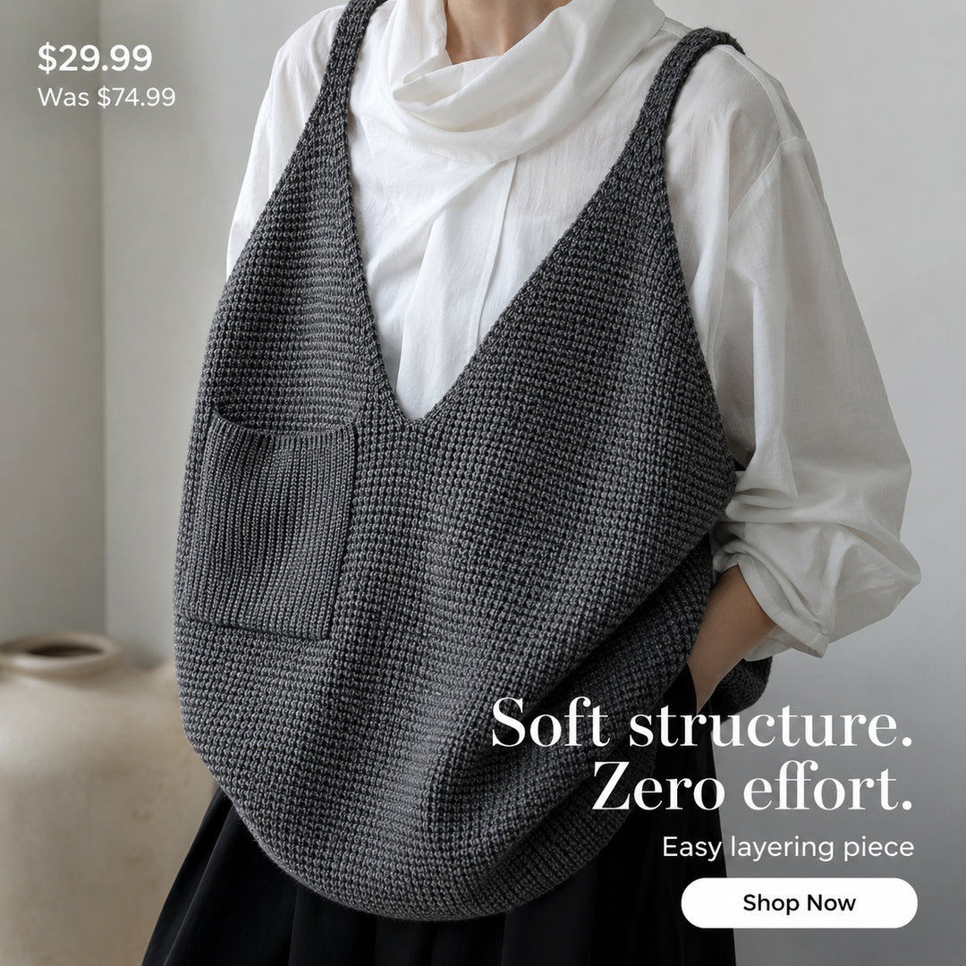 Waffleknit Slouch Vest — ce_metastatic_01